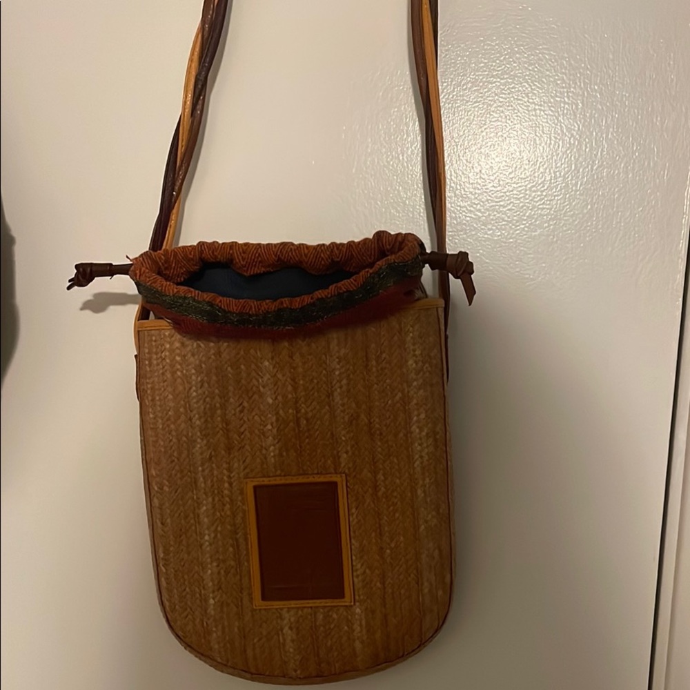 Stylish Brown Woven Shoulder Bag